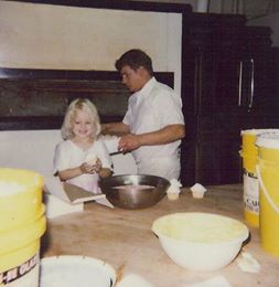 Steve and his daughter, Lisa, working at the Streator location